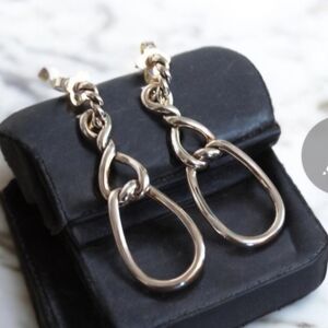 DAVID YURMAN Silver 56mm Continuance Triple Drop Convertible Earrings